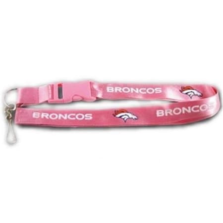 Bookazine Denver Broncos Lanyard - Breakaway with Key Ring - Pink 5717525043